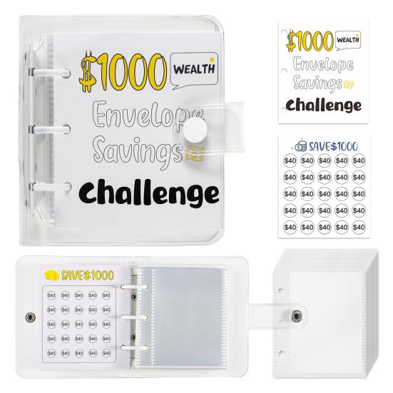 25 конвертов, экономия денег, мини-книга-планшет, экономия денег, чтобы сэкономить 150/300/500/1000 долларов для домашнего офиса, школы