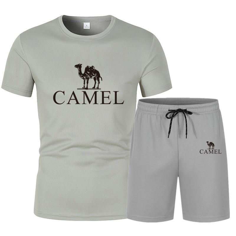 Tracksuit Male Summer Clothes Sports Clothes Set Two Pieces T Shirt Shorts Brand Track Clothes Quick Drying Sportswear