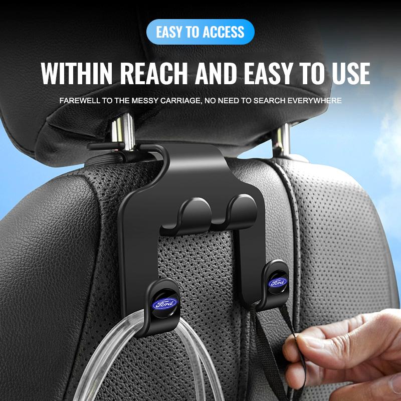 Car Seat Headrest Multifunctional Hook Hanger Storage Organizer For Ford Focus 2 3 MK2 MK3 Fiesta Mondeo Kuga Ecosport C-Max Auto Accessories