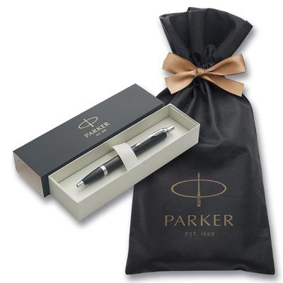 Шариковая ручка PARKER IM матово-черная CT со средним кончиком, упаковочная сумка с логотипом бренда, подарочная коробка, официальный подлинный импортный продукт класса люкс 2143442ZV3