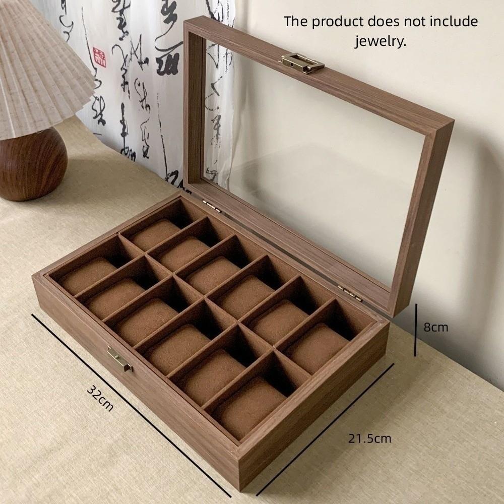 Wooden Bead Bracelet Storage Box Large Capacity Bracelet Display Case Ring Watch