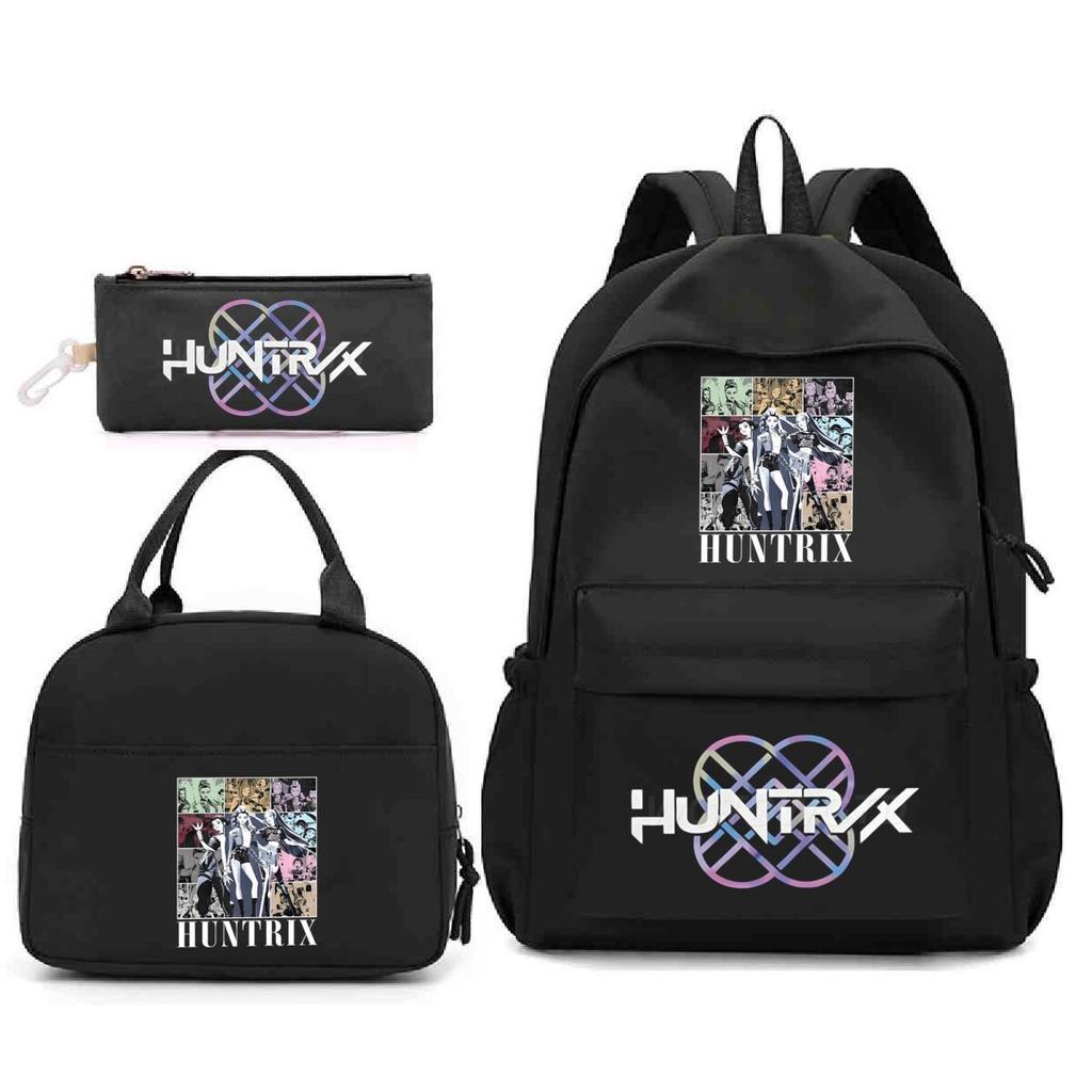 Anime Cartoon Peripheral Three-Piece Set, School Bag, Primary And Secondary School Student Backpack, College Meal Bag, Casual Pencil Bag