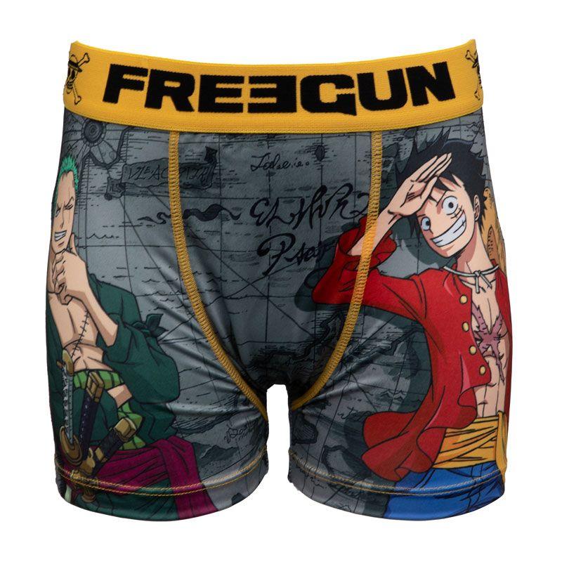 FREEGUN Boys' One Piece Zorro Luffy Microfiber Boxer Shorts