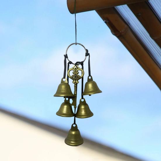 Witch Bells for Door Knob Retro Hanging Wind Chime Wiccan Bell Witchcraft Wind Bell for Protection Halloween Decoration Witch Gifts