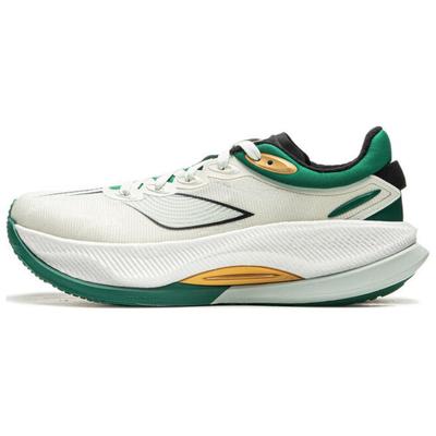 Li Ning Yueying 4 PRO ТПУ Нескользящие Износостойкие Низкие Беговые Кроссовки Мужские Бело-Зеленые ARHU013-4
