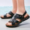 2025 New Slippers Dual-purpose Beach Sandals Men's Genuine Leather Outdoor Mountaineering Soft Sole One Piece In Stock 2025