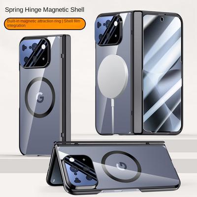 С магнитной прозрачной защитной крышкой из закаленного стекла с Magsafe для Google Pixel 10 Pro Fold с задней крышкой на пружинном шарнире