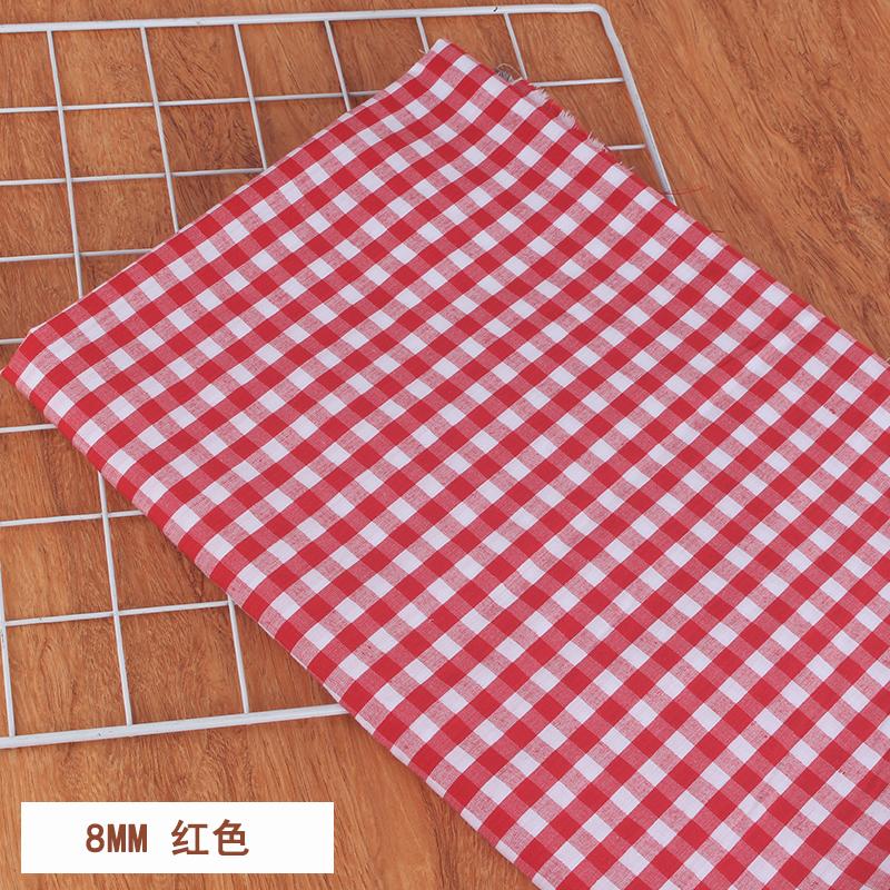100% Хлопок Мелкая Клетка Ткань на Метр для Юбок Одежды Наволочек Шитье Дышащая Плательная Ткань Розовый Желтый Гипоаллергенный