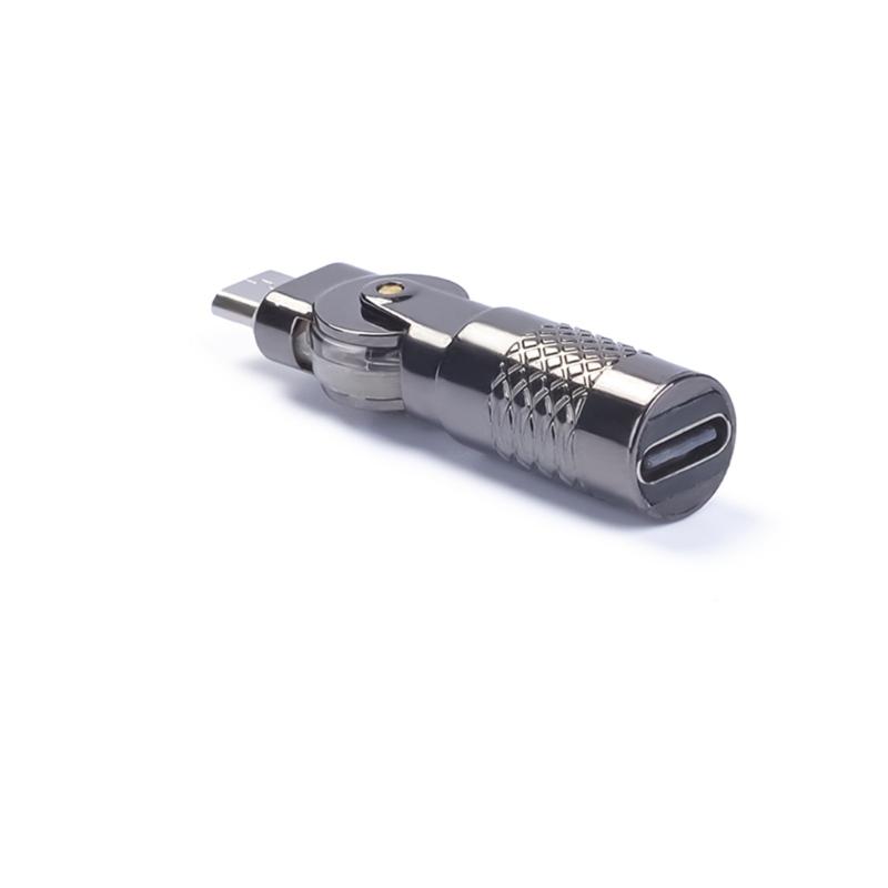 Адаптер Type C к USB Алюминиевый 4,8 см Вращающийся на 90 градусов Для смартфонов Передача данных 480 Мбит/с Быстрая зарядка 3А