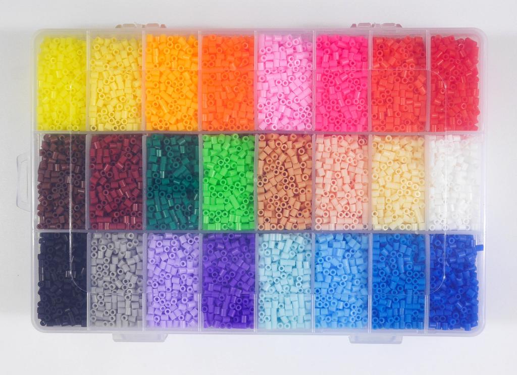 Набор бусин Sou Yuu Mini Iron Beads с пластинами и 24 цветами, по 1000 бусин каждого цвета и образцами, (приблизительно. цвет) АБ-3000-01