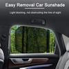 Car Sunshade Front Rear Window Shade UV Protection Curtain Suction Cup Easy Install Mosquito-Proof Privacy Shield