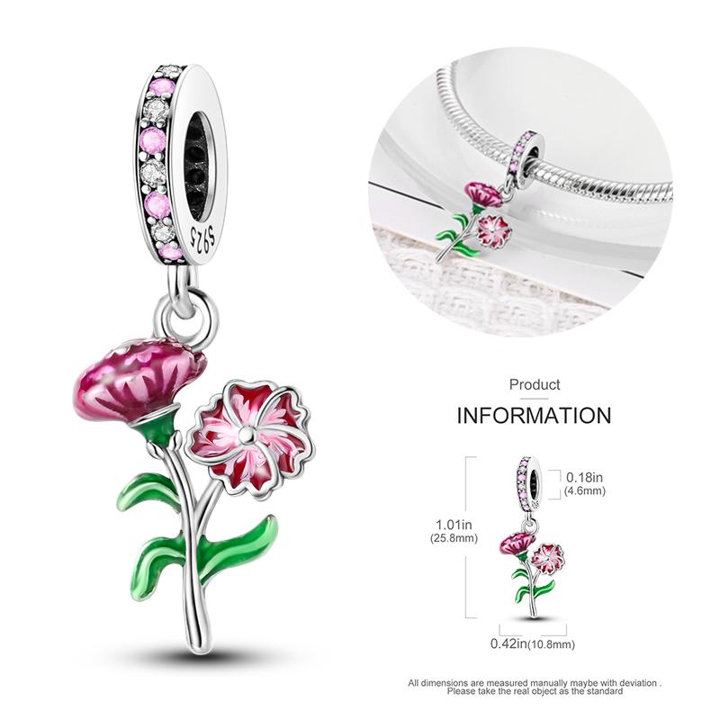 New Copper Bow Star Love Pink Series Charm Beads Suitable For 3Mm Original Bracelet Diy Fashion Jewelry Gift