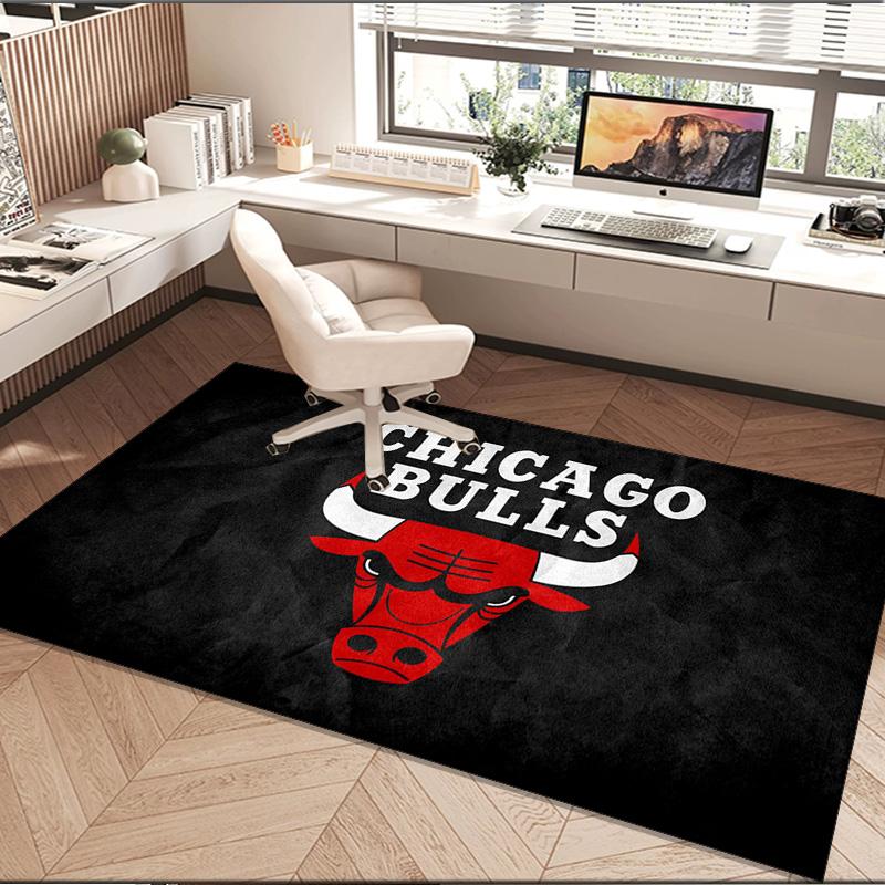 1PC rug Chicago-Bulls Logo Carpet, Chair Rug,Area Rug for Office Bedroom living rooms bedroom, Doormat decor Christmas fan gifts