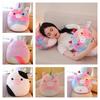 Rainbow Unicorn And Cow Plush Pillow Cushion For Kids Cartoon Animal Stuffed Toy With Embroidered Details