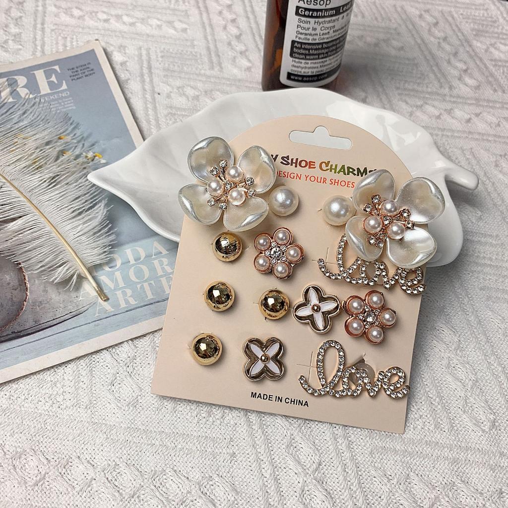 Cave Shoes Card Accessories, DIY, Pearl Starfish, Rhinestone Pearl Chain, Detachable Shoes Accessories, DIY Shoes Accessories, Shoes Accessories