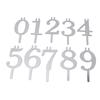 20PCS Number Candle Holder Set Reusable Metal Numeral Birthday Cake Candle Holders Cake Topper Decoration for Party Celebration