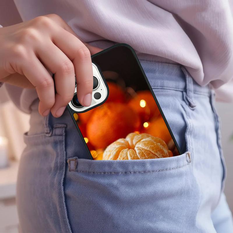Mandarin Fruit Peeled Phone Case For iPhone 17 Air 15 16e 14 13 Pro Max Coque 12 11 Pro Max PLUS cover