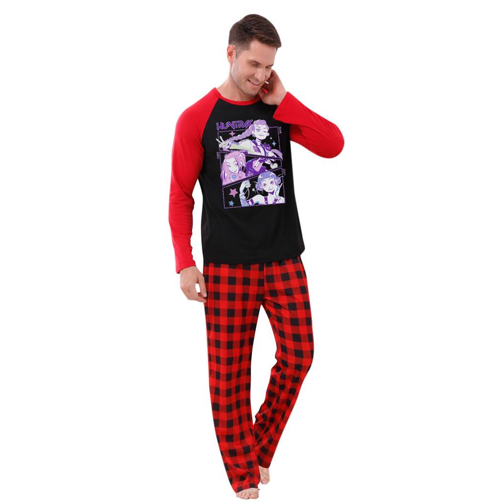 Комплект из топа и брюк с длинными рукавами и принтами для всей семьи Одинаковые комплекты для всей семьи