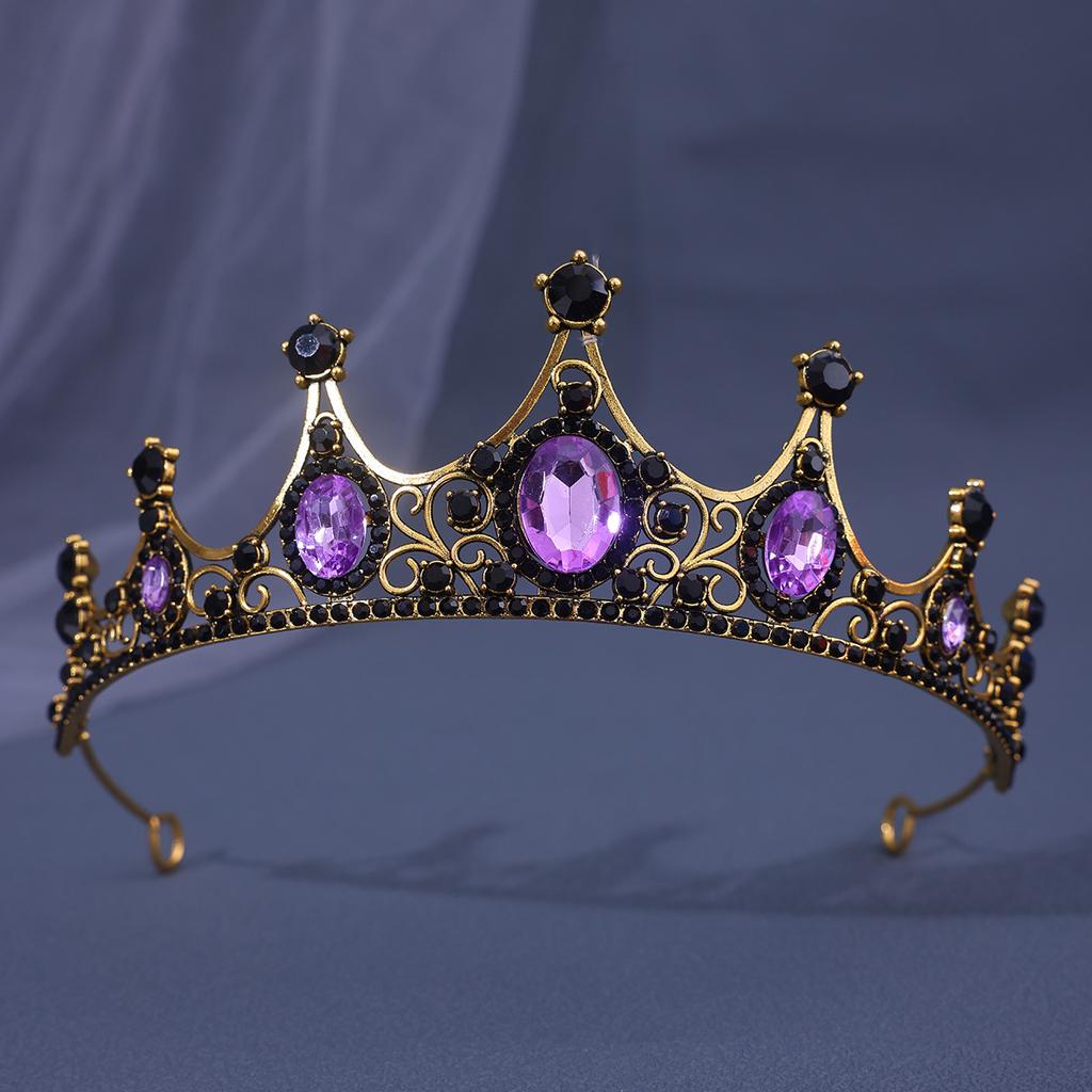 Ретро Барочная Корона Тиара Сплав Стразы Принцесса Сценическое Выступление Маленькая Корона Аксессуары Свадебные Украшения