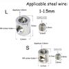 10pcs Steel Wire Rope Fixed Clip Adjustable Removable Screws Fixed Cable Clamp Copper Metal Hanging Suspension Clip Hardware