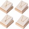Bamboo Material Necklace Display Stand Desktop Jewelry Display Necklace Organizer Stand