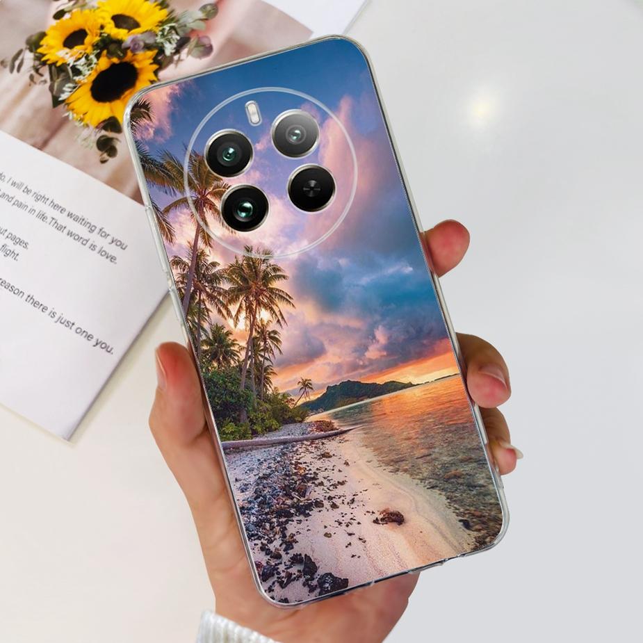 Чехол для Realme 12 Pro Plus Новый Модный Расписной Чехол Прозрачный Силиконовый Мягкий ТПУ Чехол для Телефона Для Realme 12 Plus Realme12 Pro + Корпус