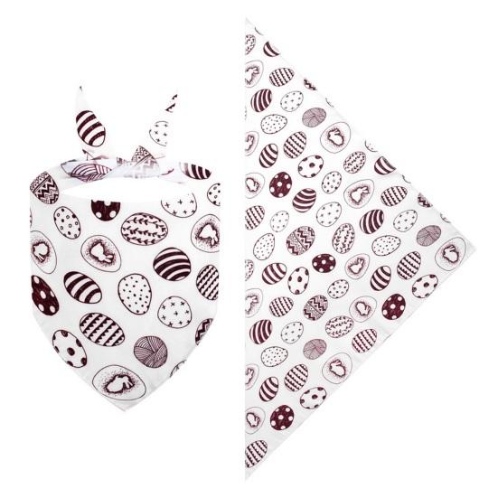 Праздничная бандана для кошки, шарф с пасхальными яйцами, праздничная бандана для собаки с узором в виде сердечек любви, треугольная бандана-слюнявчик для Пасхи