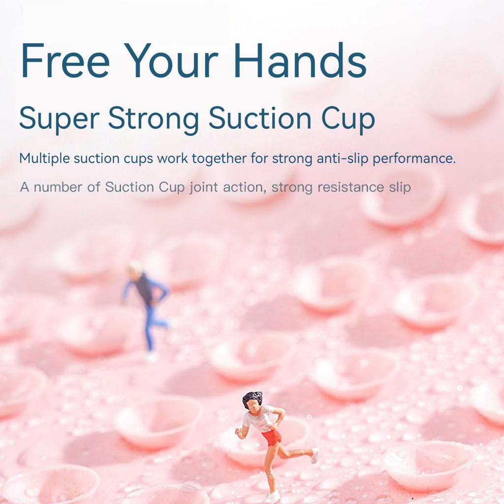 Silicone Massage Foot Cleaner Pad with Suction Cups Silicone Back Foot Washer 11.81x9.06inch for Seniors Men Women Bathroom Use