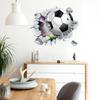 Dynamic Broken Wall Football 3D Wall Stickers for Living Room Kids Bedroom Background Wall Door Decoration Self-adhesive Stickers