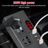 USB Зарядные устройства Адаптер питания Автоаксессуары 200 Вт Универсальный QC 3.0 Автомобильное гнездо USB Быстрая зарядка Автомобильный инвертор Отображение напряжения