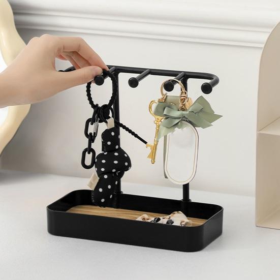 Настольная стойка для ювелирных изделий, съемная подставка для ювелирных изделий, поднос, практичные серьги, ожерелья, кольца, стеллаж для хранения для дома