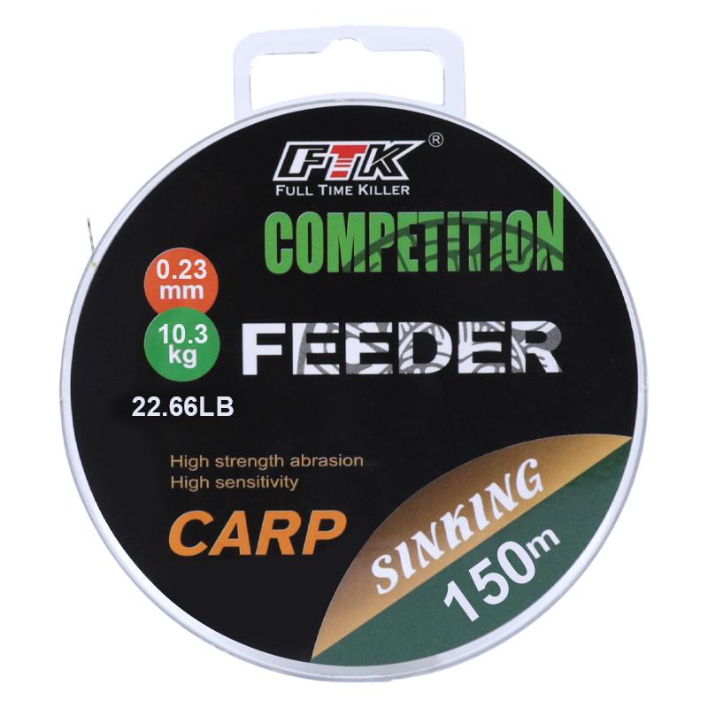 FTK 150M/300M/ Леска с фторуглеродным покрытием 0,14 мм-0,50 мм 15,35-44,75 фунтов из углеродного волокна, поводковая леска для рыболовной приманки, тонущая леска, Япония
