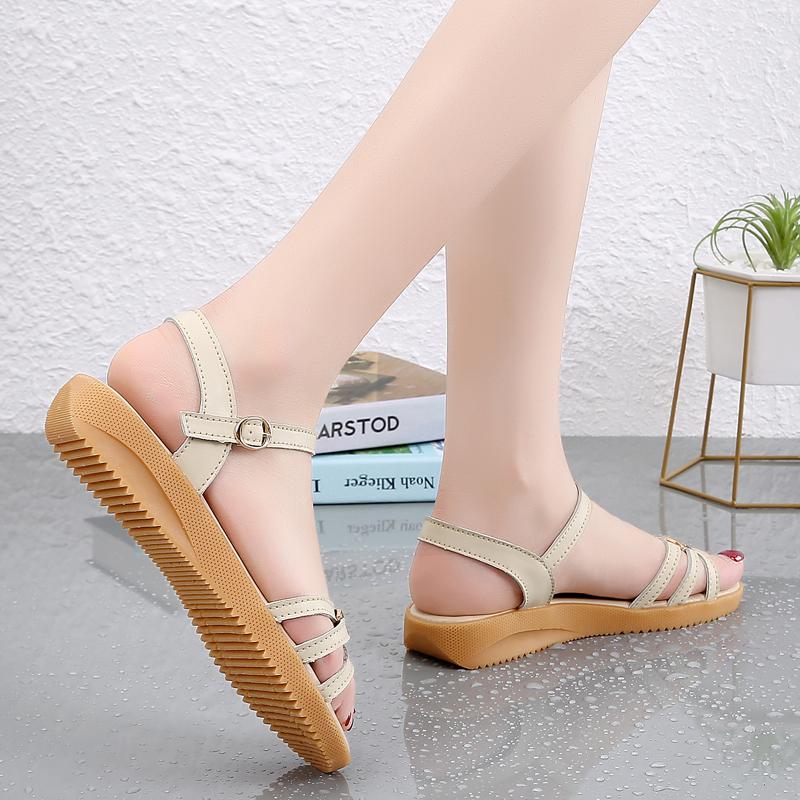 Женские сандалии летние базовые вещи для улицы нарядные повседневные туфли с открытым носком римские сандалии большого размера для девочек белые сандалии