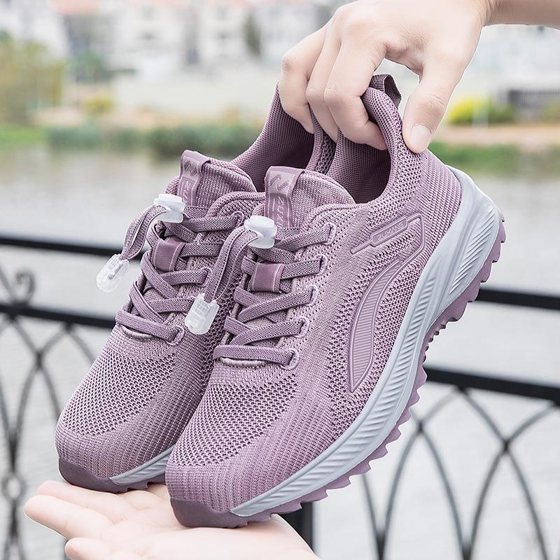 Новинка 2024 года, обувь для пожилых людей, модная женская обувь, весенняя обувь для прогулок, для мам, удобная обувь для среднего и пожилого возраста, для отдыха, спорта, нескользящая, водонепроницаемая