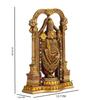 8" Tirupati Balaji Fine Metal Finish Idol Decorative Showpiece Handcrafted Tirupati Balaji Murti for Home Office and Gifting Purpose