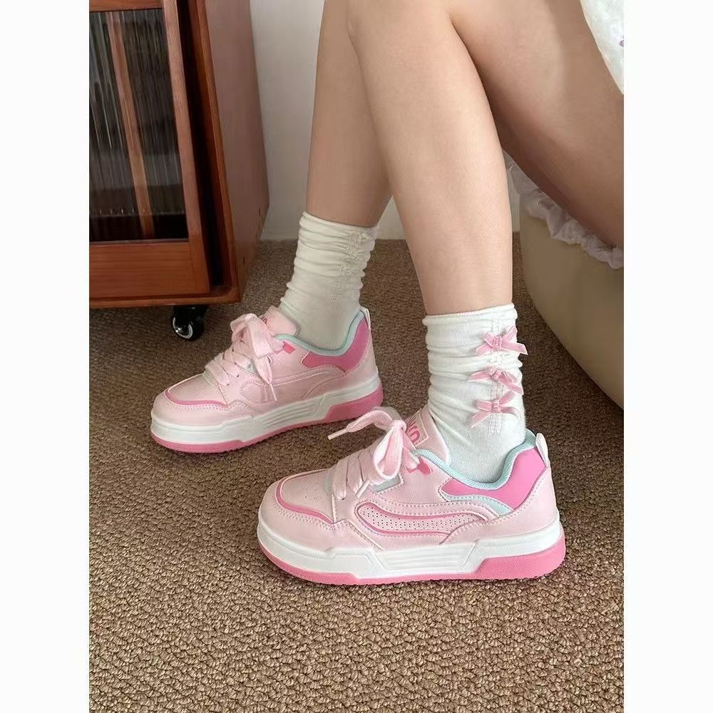 Универсальная юбка на толстой подошве с маленькими желтыми туфлями женская 2025 новая весна и лето студенческий досуг нишевый дизайн кеды женские