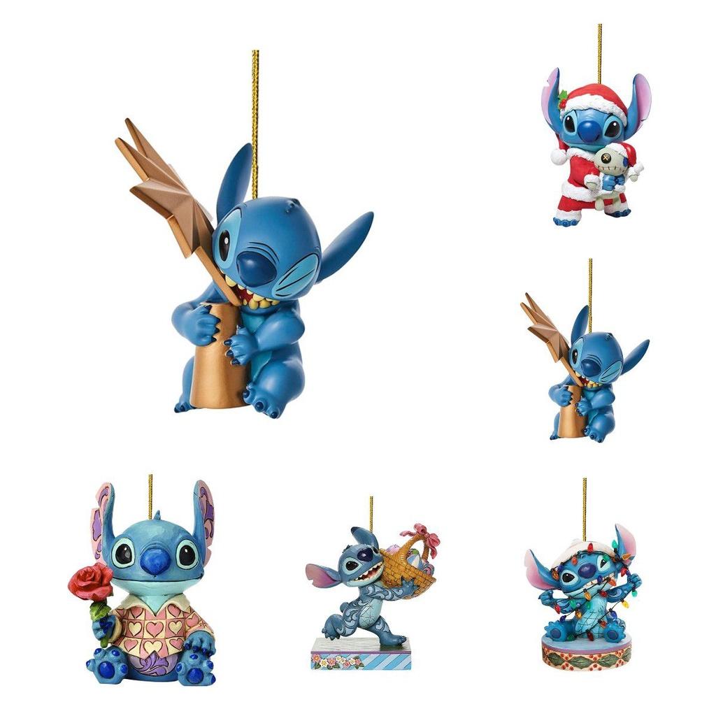 Enchanting Cartoon Anime Stitch Acrylic Pendant Christmas Tree Decoration Diy Crafts
