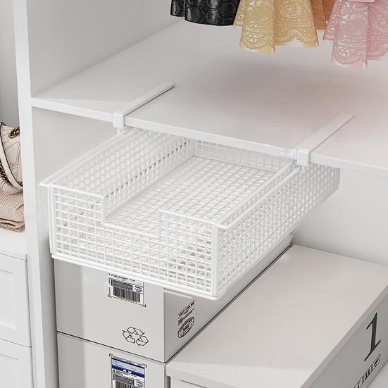 Yousheng Hanging Pullout Drawer Rustproof Corrosion Resistant Large Capacity Sliding Under-Shelf Accessories Storage Bin