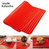 Large Red Pyramid Raised Cone Shaped Silicone Mat Baking and Roasting Superb Non-Stick Food Grade Silicone for Oven Grilling BBQ