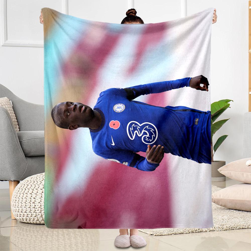 Chelsea Player Action Blanket Warmthful Decor Suitable for Livingroom Bed Seaside for All Occasions Modern Perfect Gift for Relatives and Friends