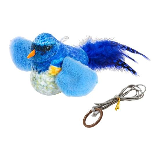 Chirping Bird Cat Toy Interactive Flapping Wings Plush Bird Toy Battery Operated Stimulate