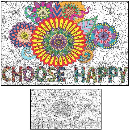 Giant Coloring Poster for Adults and Kids - Wall Coloring Poster Motivational - Large Coloring Posters for Classroom - Huge Coloring Poster at Work