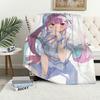 music anime girl H-Hololive M-Minato Aqua Flannel warm soft plush blanket sofa living room hogar office bedroom travel gift home