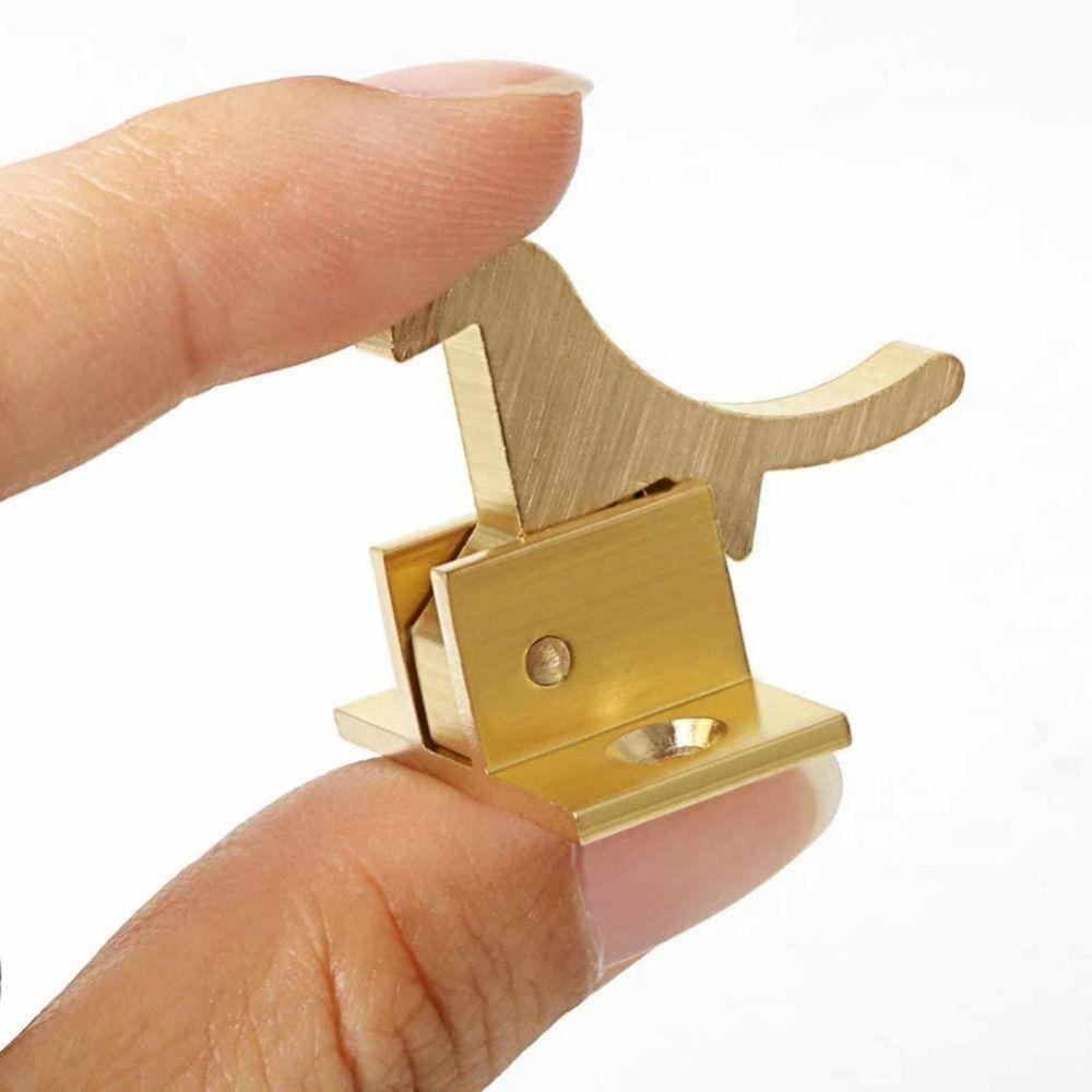 Low Noise Door Elbow Buckle Brass Door Catch Durable Bird Latch Lock Cabinet