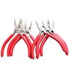 Spring Loaded Flat Round Needle Nose Pliers Precision Long Reach Wire Cable Cutter Hand Tools for Bending Wire, Handcraft, PCB Board, Jewelry Tool