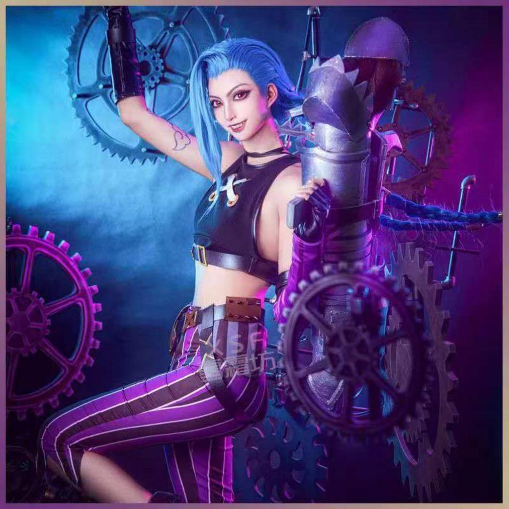 Костюм для косплея на Хэллоуин LOL Coswear League Of Legends Битва двух городов Джинкс Костюм для косплея Игра Аниме Игра Кос