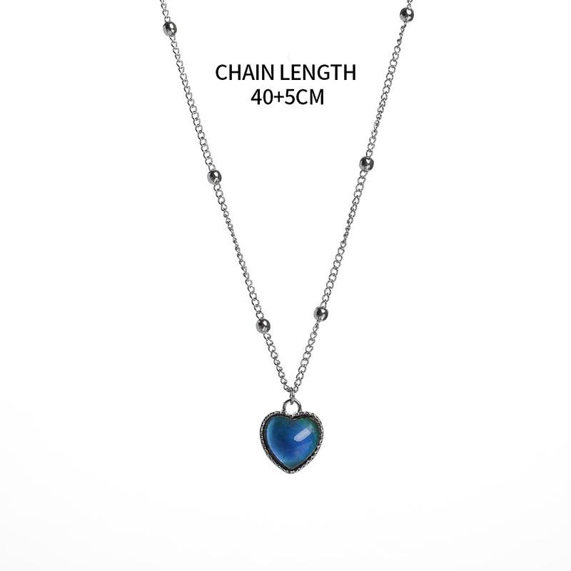 1 шт. термохромное ожерелье с подвеской «Любовь», женская модная цепочка на ключицу, подарок для пары