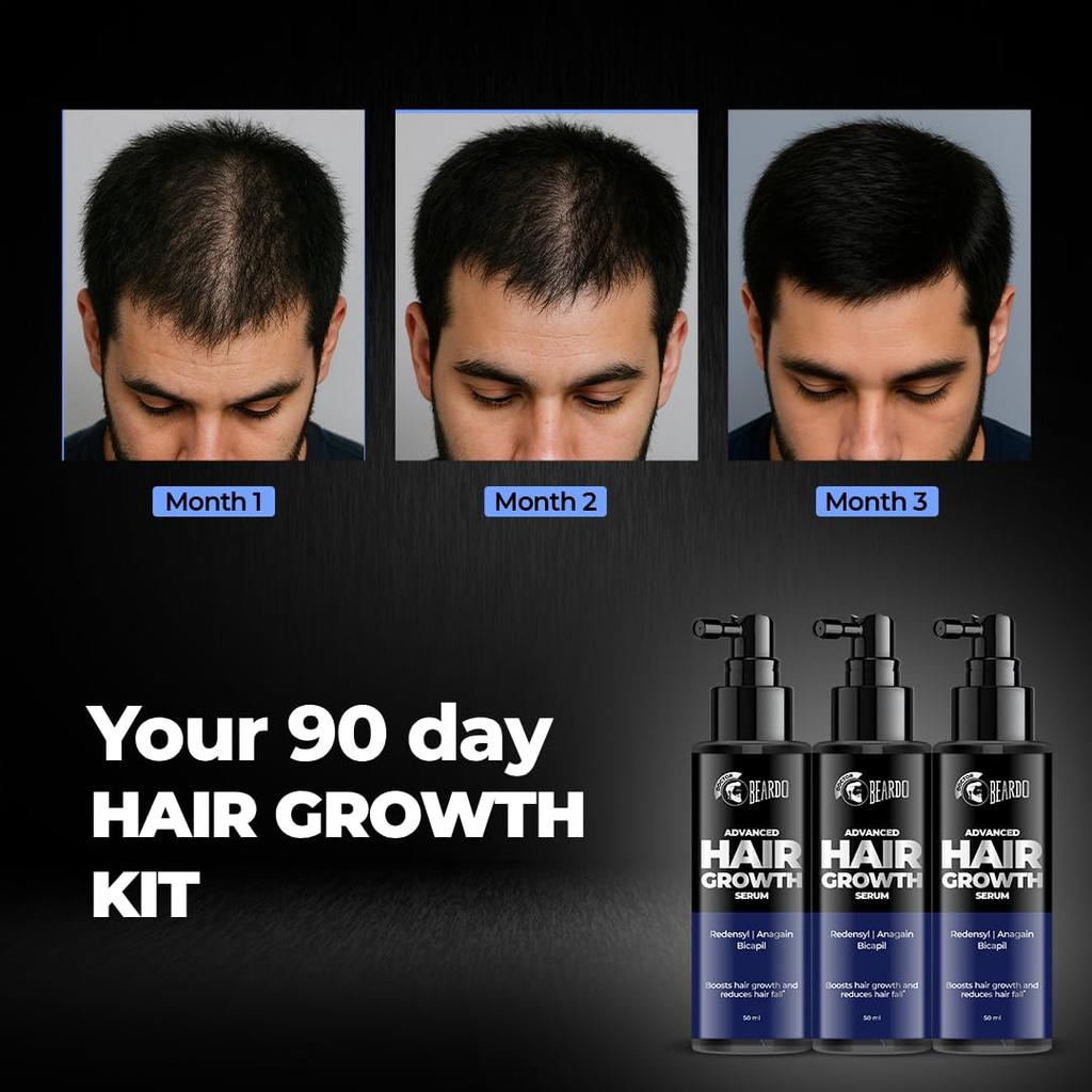 Beardo Сыворотка Dr Advanced для роста волос для мужчин 50 мл X Упаковка из 3 легких, нежирных сывороток для утолщения волос и ухода за кожей головы