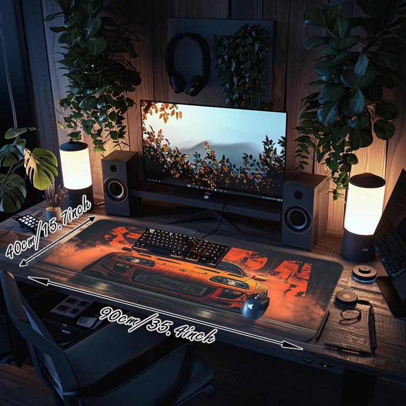 1Pc Through Flames Gaming Mouse Pad Keyboard Desk Mat Non-slip Rubber Lock Edge Waterproof Computer Mousepad for Office Home Decor S1986