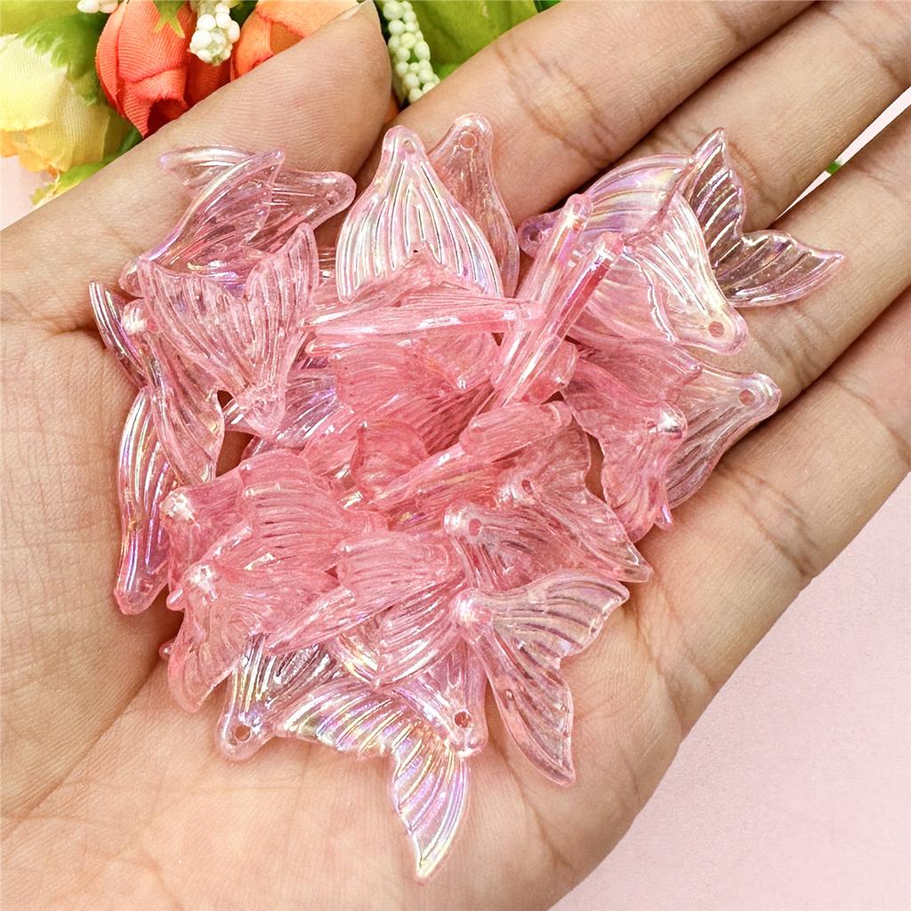 100 шт. 20*19,4 мм акриловые прозрачные акриловые бусины с рыбьим хвостом для девочек и женщин, ювелирные изделия «сделай сам», модные ювелирные аксессуары Brcelet